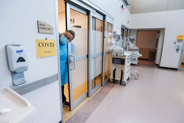 A Covid treatment area of a hospital last week in Springfield, Mo., where cases have been spiking.